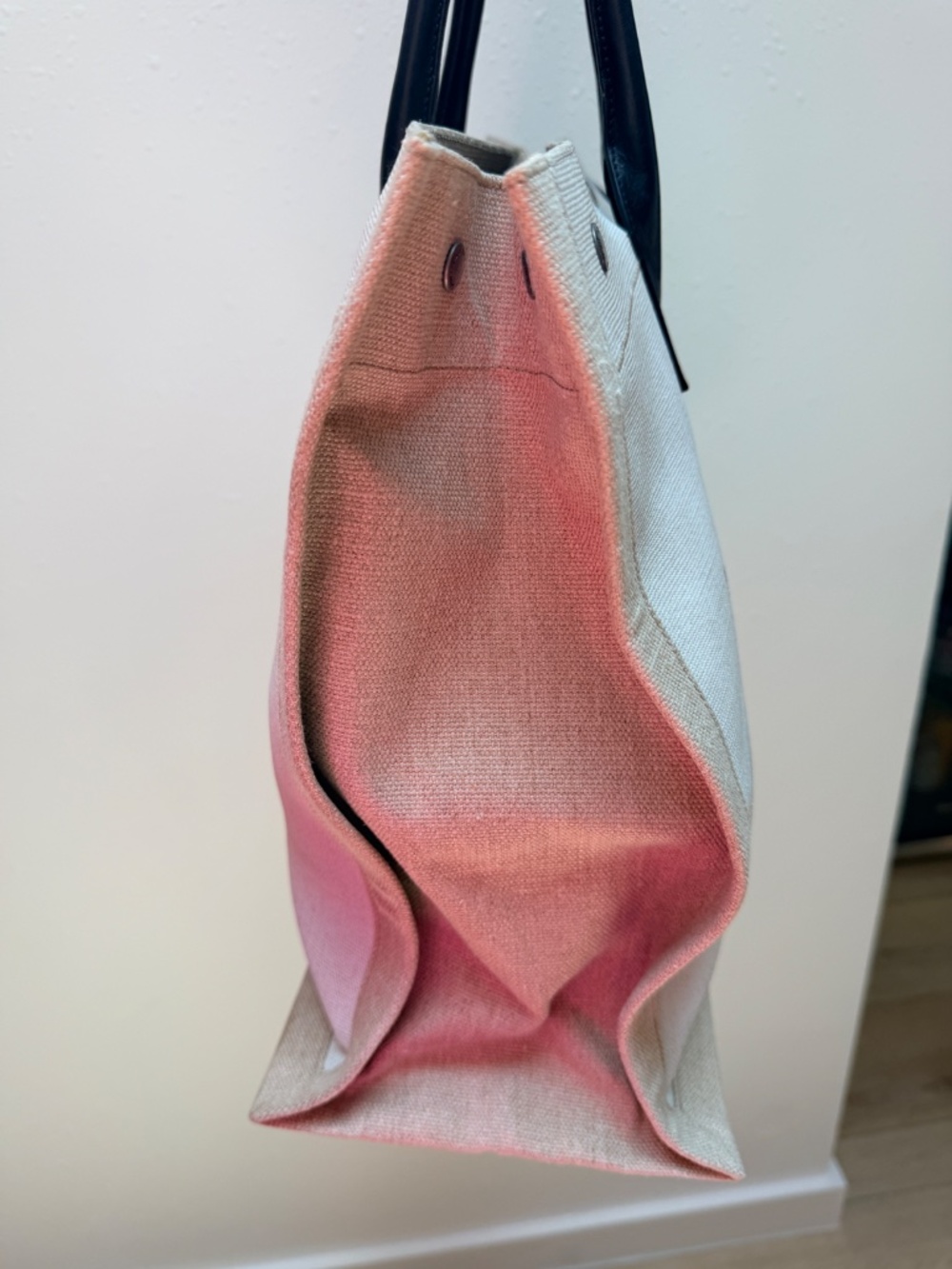 Saint Laurent Rive Gauche Linen Tote Bag Size L - Picture 9 of 15